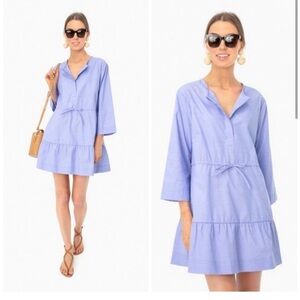 Tuckernuck Pomader Place Lucy Dress Size Large Tiered Tie Waist Button Front